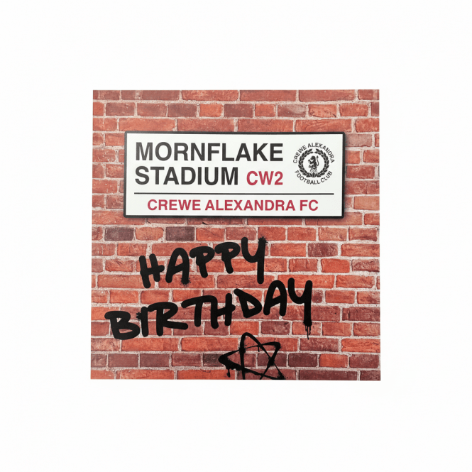 Crewe Alexandra Street Sign Birthday Card