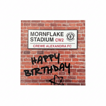 Crewe Alexandra Street Sign Birthday Card