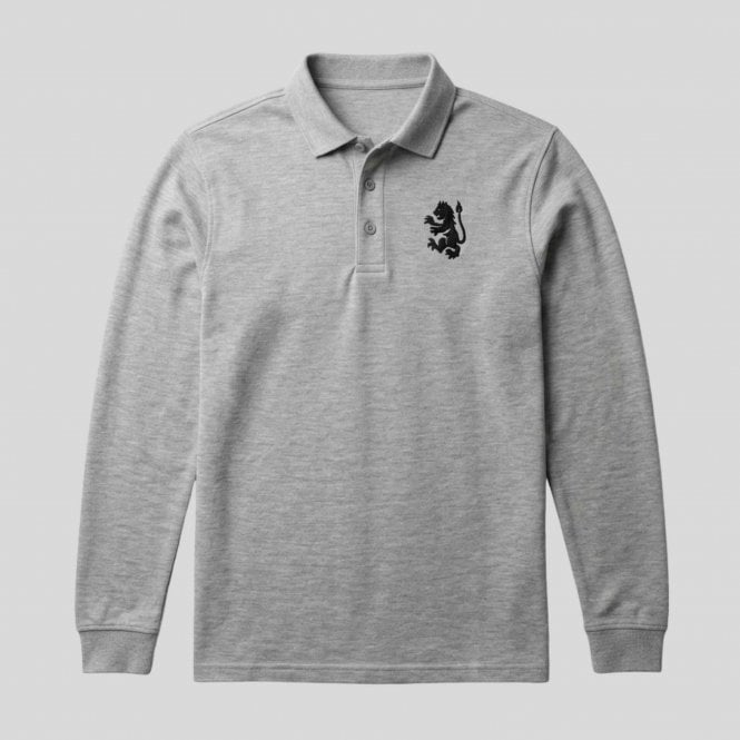 Grey Long Sleeve Polo