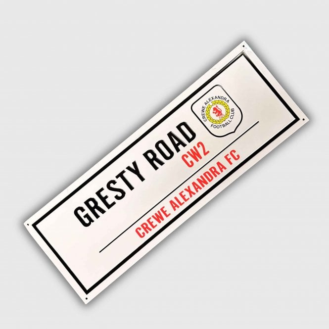 Metal Gresty Road Street Sign