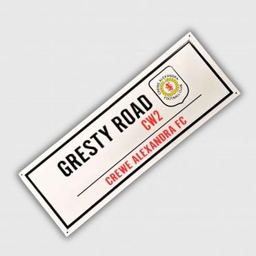 Metal Gresty Road Street Sign